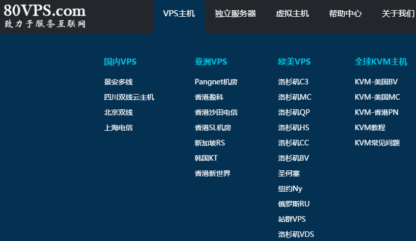 【国内80VPS】美国香港线路虚拟主机年付50元起插图