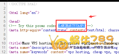 【高品质美国CN2】如何获取藏在页面源码中的优惠码插图1