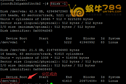 如何为Linux系统VPS挂载数据盘到指定目录插图2 如何为Linux系统VPS挂载数据盘到指定目录插图2