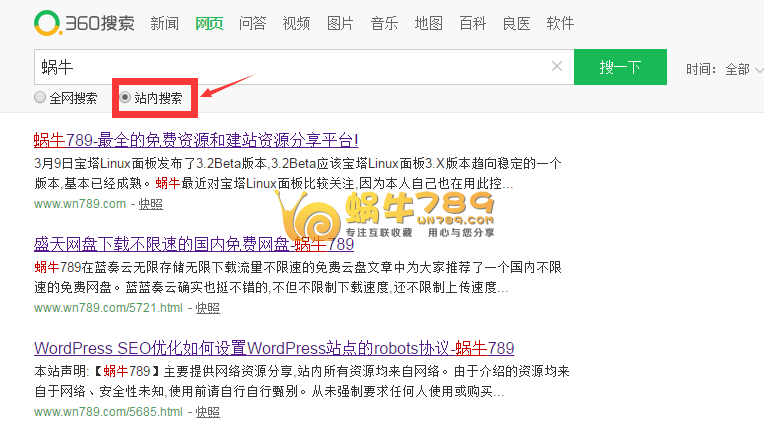 WordPress小技巧 如何为站点添加360站内搜索插图3