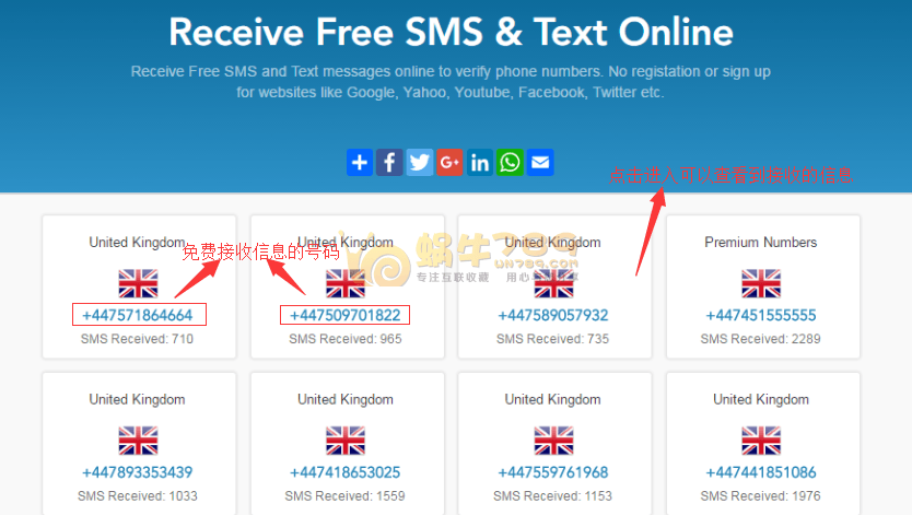 Free SMS Verifications英国手机号在线接收短信 实现电话验证插图