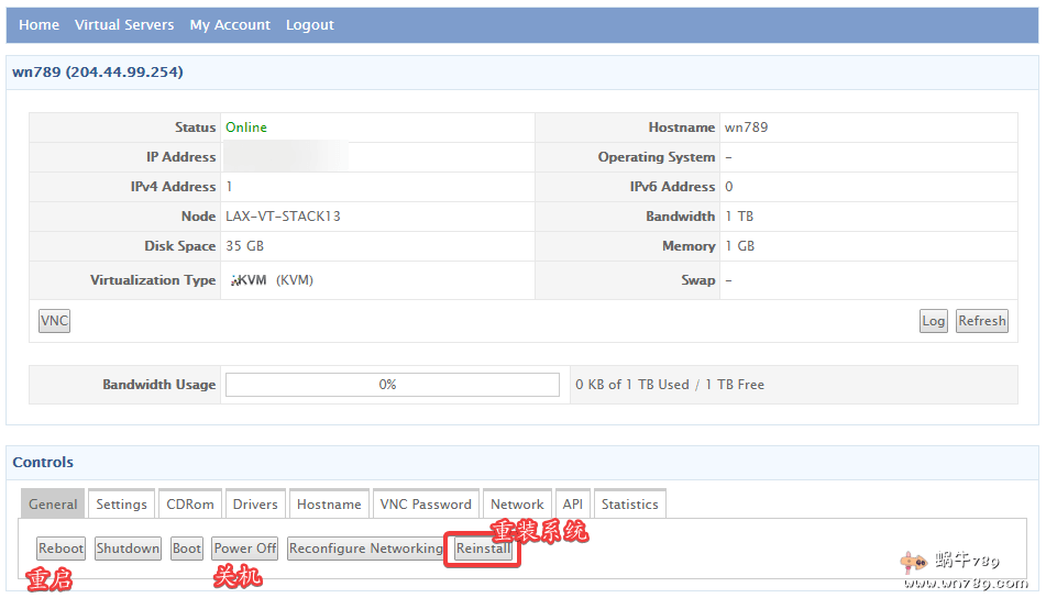 PacificRack美国cn2 vps测评及vps管理教程,五折低至1美元/月插图4 PacificRack美国cn2 vps测评及vps管理教程,五折低至1美元/月插图4