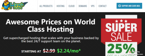 HawkHost洛杉矶云服务器上线,1核1G内存5美元/月,老牌,可支付宝插图