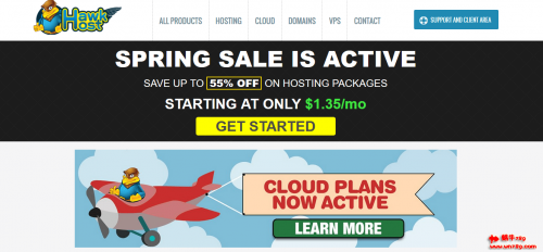 HawkHost老鹰虚拟主机限时4.5折,10G空间无限流量的免备案虚拟主机年均仅115元左右插图