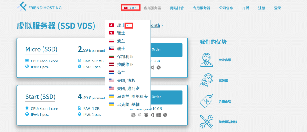 Friendhosting欧洲、美国VPS全场4折€6.8/半年起插图