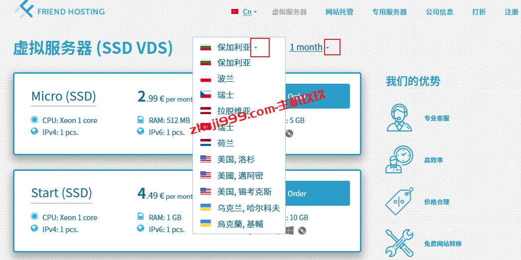 欧美不限流量VPS七折_Friendhosting 14周年促欧美11个机房VPS可选插图3