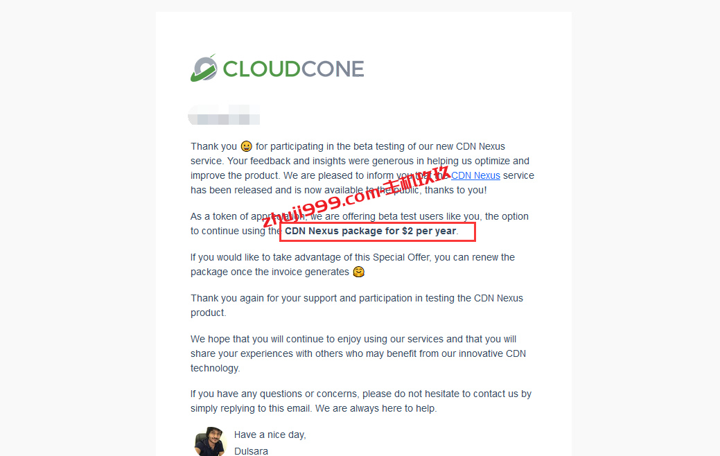 CloudCone免费CDN定价2美元/年记得续费_当前CloudCone最便宜的CDN性价比高于免费套餐插图