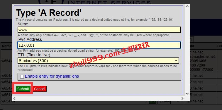 老牌免费DNS解析HE.NET账号注册及接入域名解析完整教程插图8