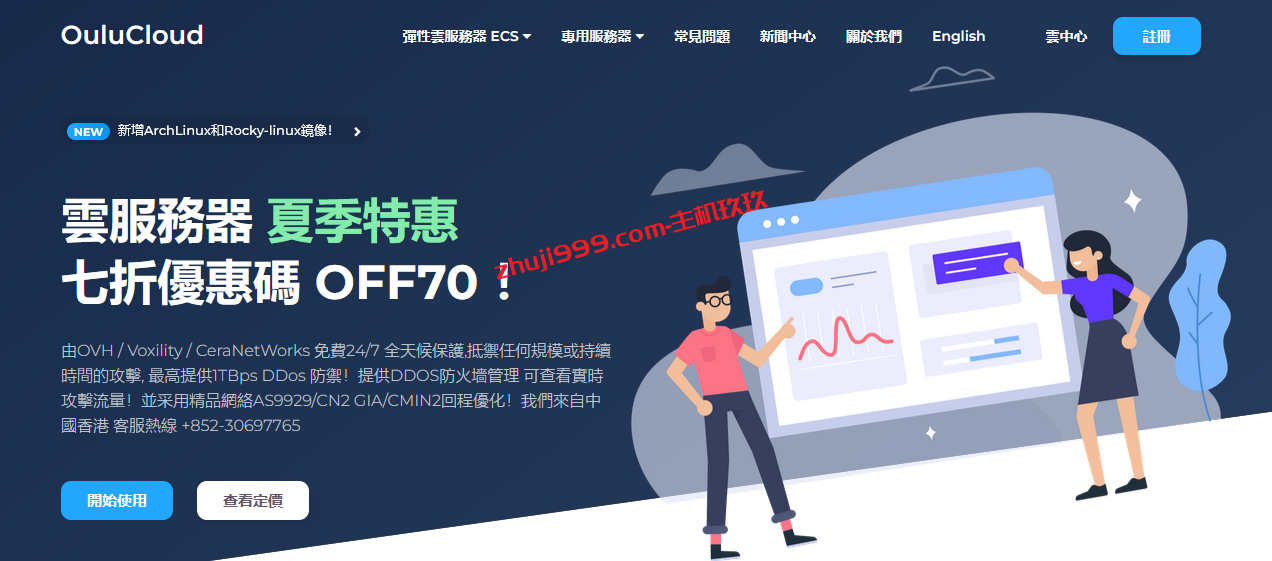 OuluCloud歐路雲美国洛杉矶Cera回程联通AS9929高防云服务器五折$2.49/月起插图