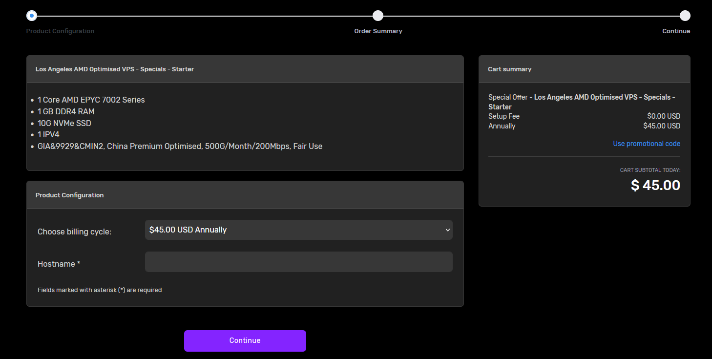 ZGOVPS美国原生IP+CN2直连云服务器年付$45/年插图