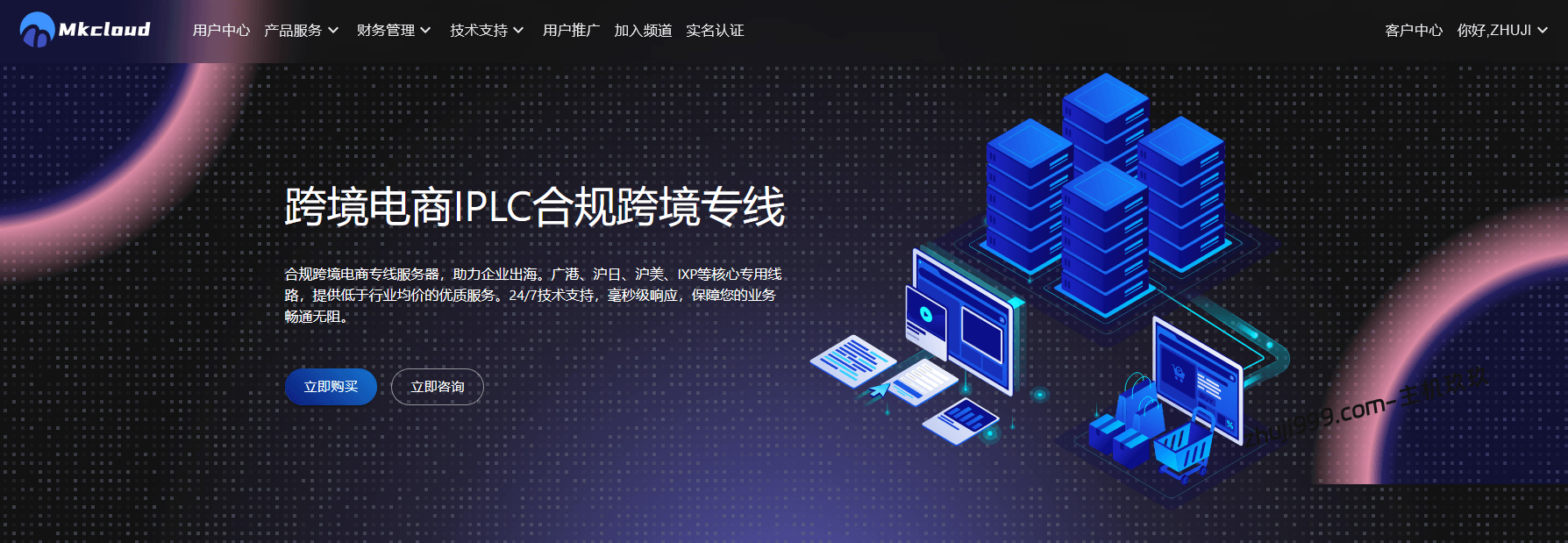 Mkcloud上海日本IPLC专线云服务器228元/月起，独享IP，独享带宽，端内延25~28毫秒！插图